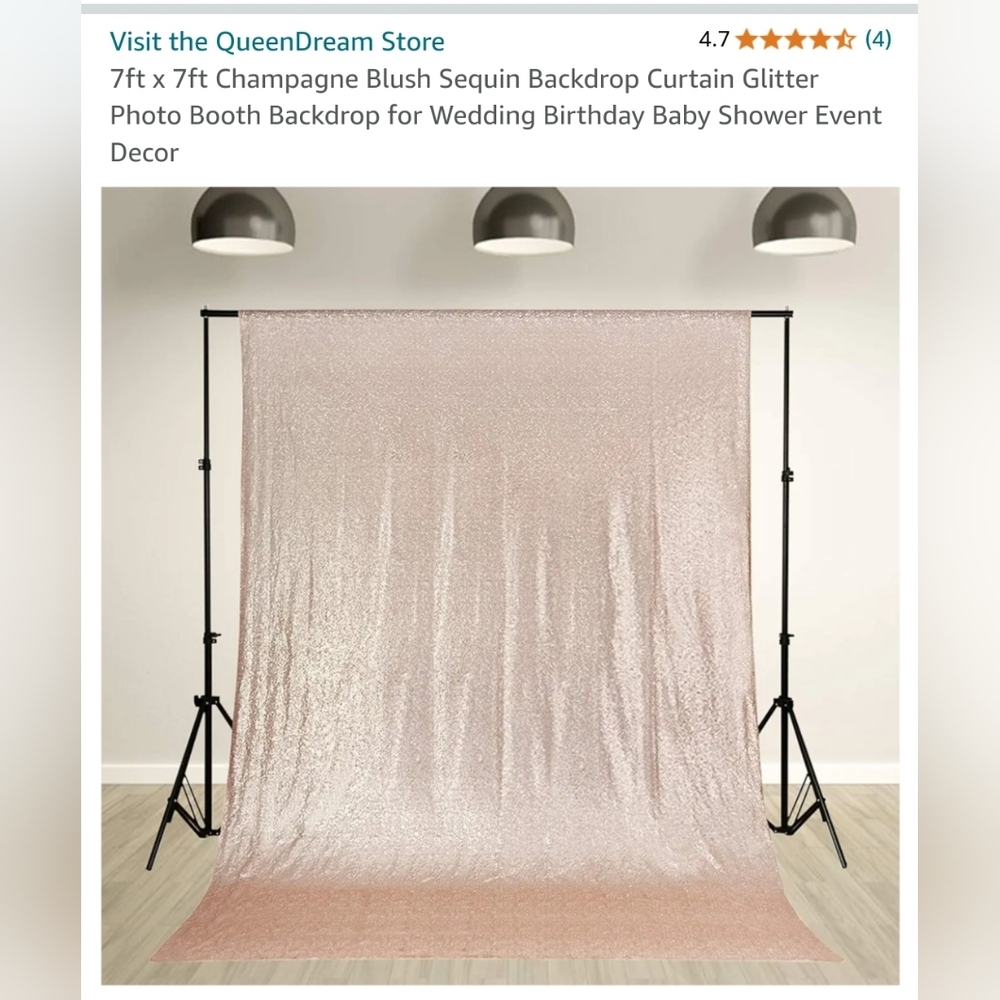 Sequin backdrop curtain